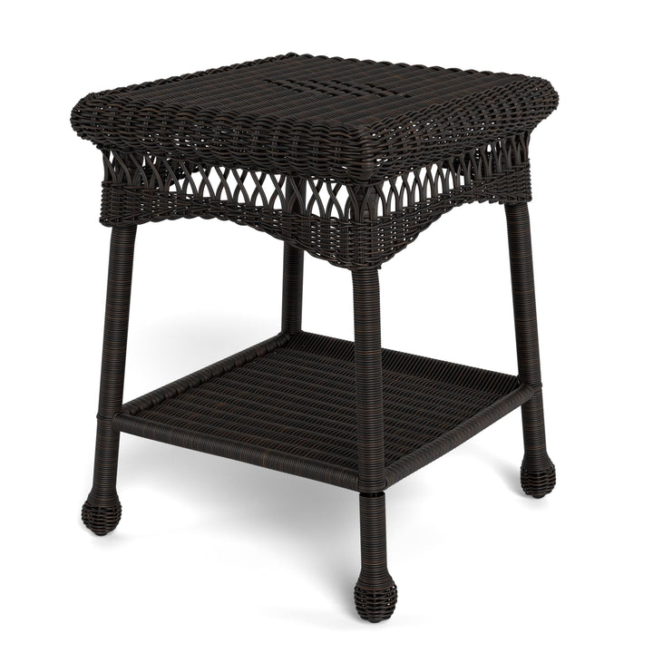 Tortuga Outdoor Portside Side Table - Dark Roast Wicker