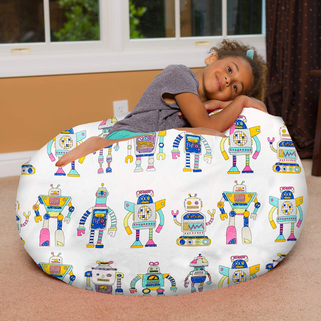 Kids Bean Bag Chair, Big Comfy Chair - Machine Washable Cover