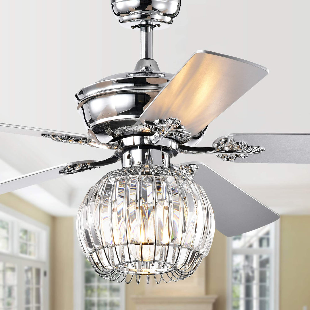 Warehouse of Tiffany CFL-8388REMO/C Dalinger Chrome 52-inch Globe Crystal