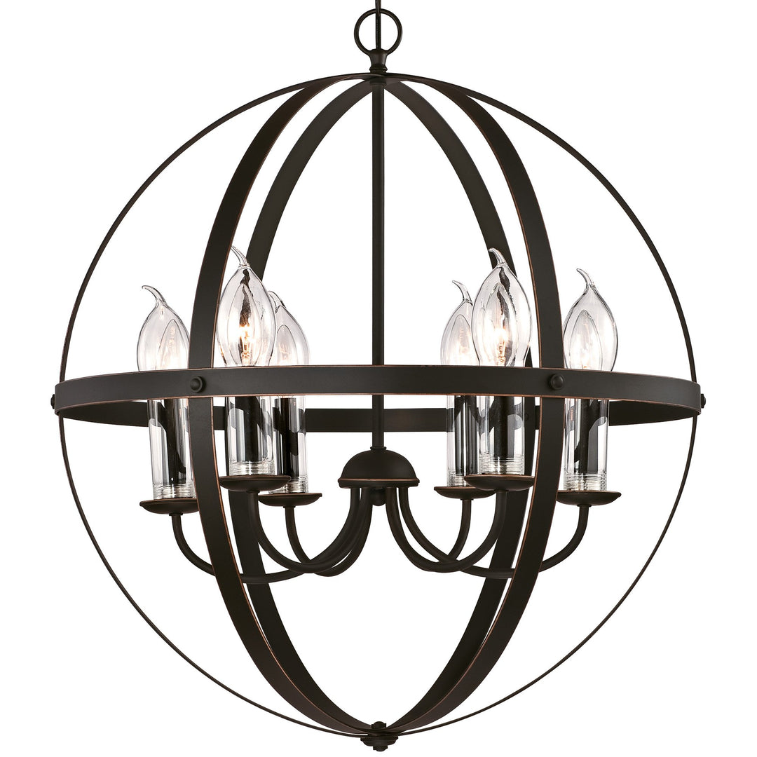 Westinghouse 6339000 Stella Mira Six-Light Outdoor Chandelier Oil Rubbed Bronze 6-Light