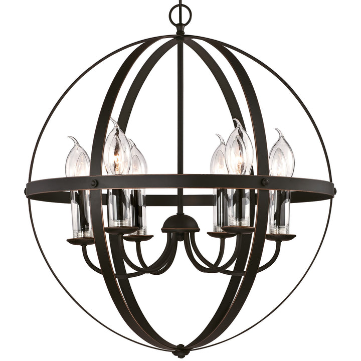 Westinghouse 6339000 Stella Mira Six-Light Outdoor Chandelier Oil Rubbed Bronze 6-Light