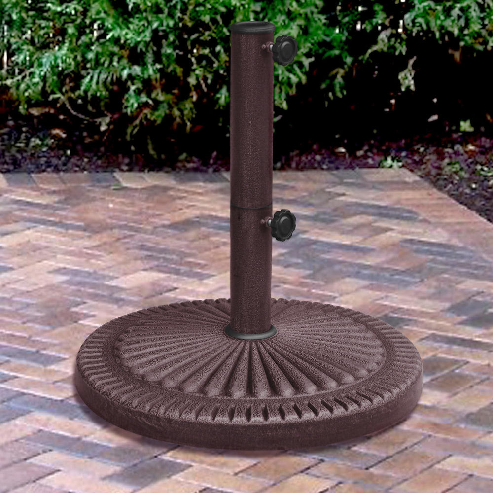 66-lb Weather Resistant Umbrella Base in Bronze Resin Finish - Diamond Home USA