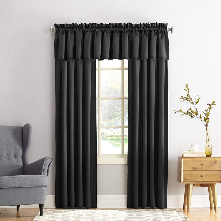 Porch & Den Inez Room Darkening Window Curtain Panel and Valance, Single Panel