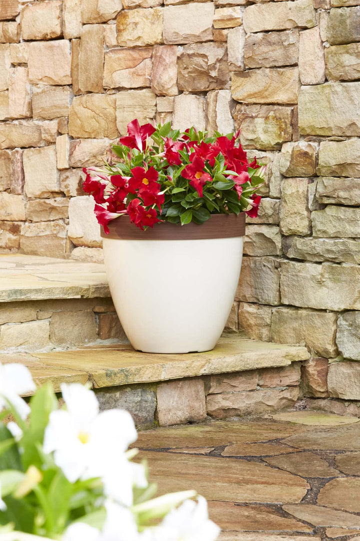 Southern Patio Hornsby Resin Outdoor Planter with Drainage Hole and Plug