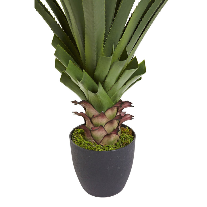 Nearly Natural 4' Spiked Agave Plant Green