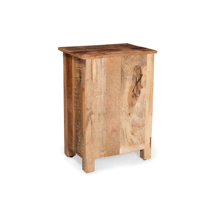 GDFStudio Wooden Side Table with Drawer Distressed Paint