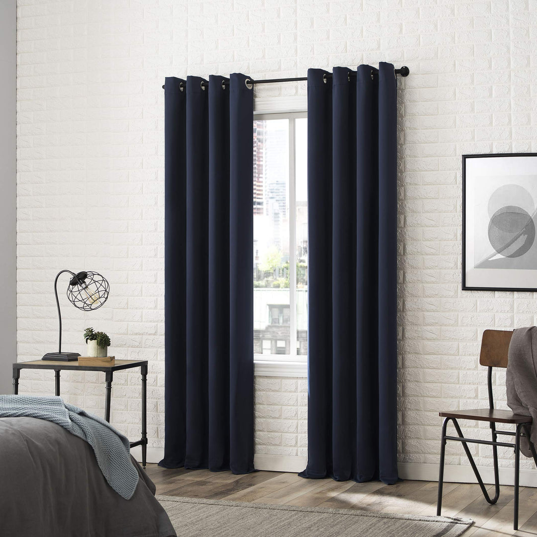 Sun Zero Hayden Energy Saving Blackout Grommet 1-Piece Curtain Panel, Single Panel