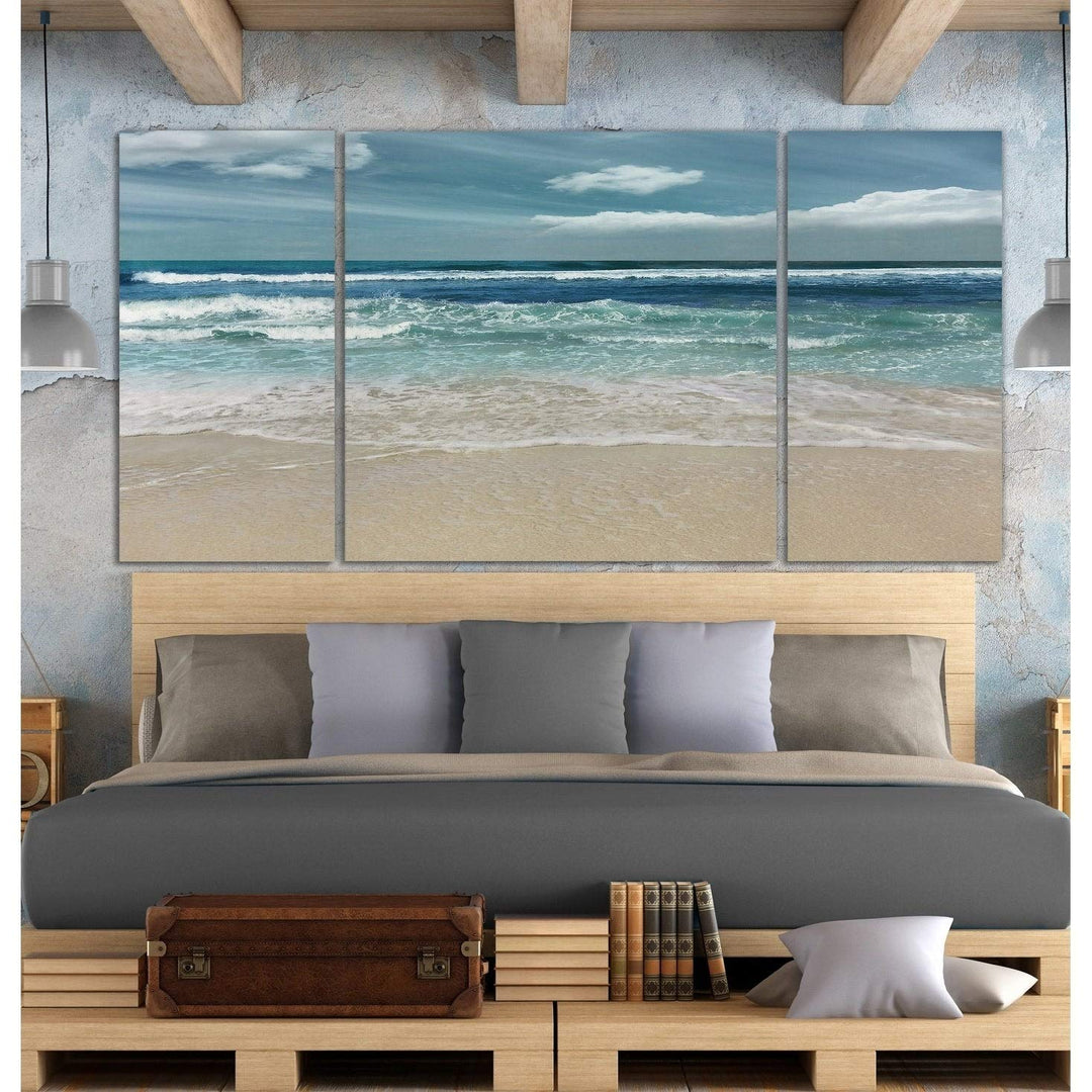 Wexford Home 'Symphony of The Sea' Premium 3-Piece Art Set 32x64 Extra Large