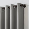 Sun Zero Nordic Theater Grade Extreme 100% Blackout Grommet Curtain Single Panel 52 x 108 - Silver Gray