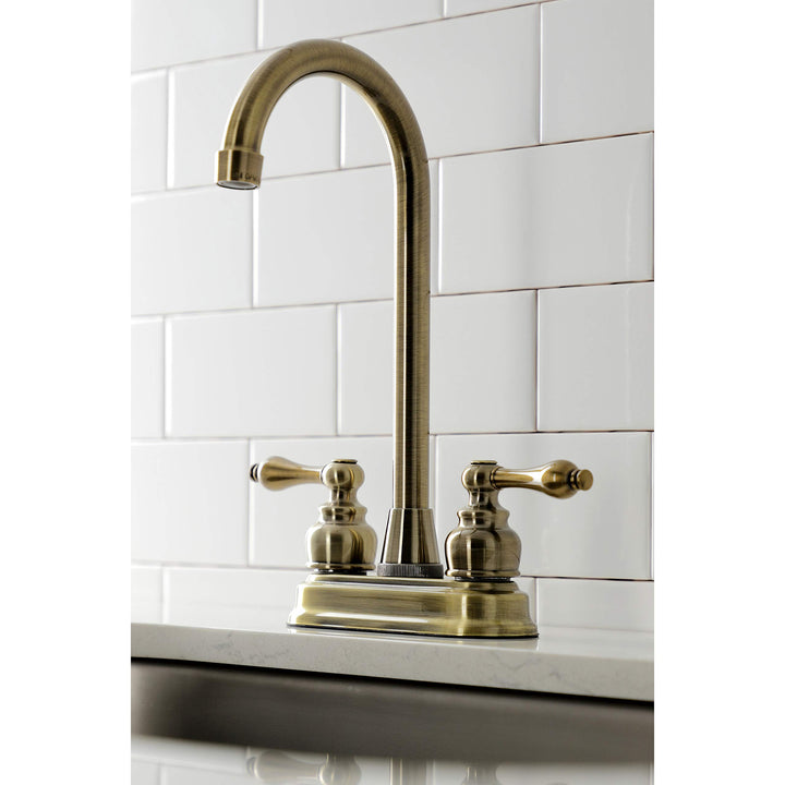 Kingston Brass Victorian 4 in. Centerset High-Arc Bar Faucet