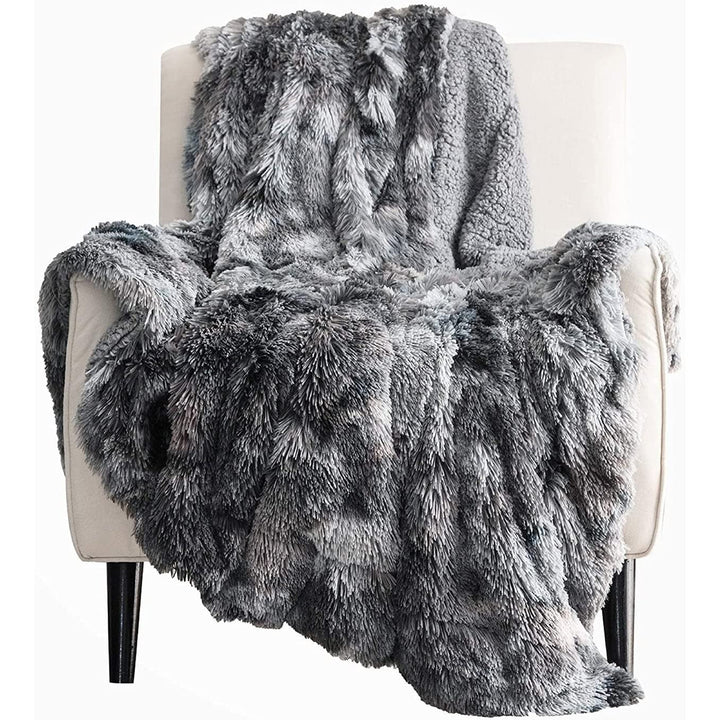 Fur Throw Blanket Blankets for Sofa White Solid Color Casual Cotton Blend