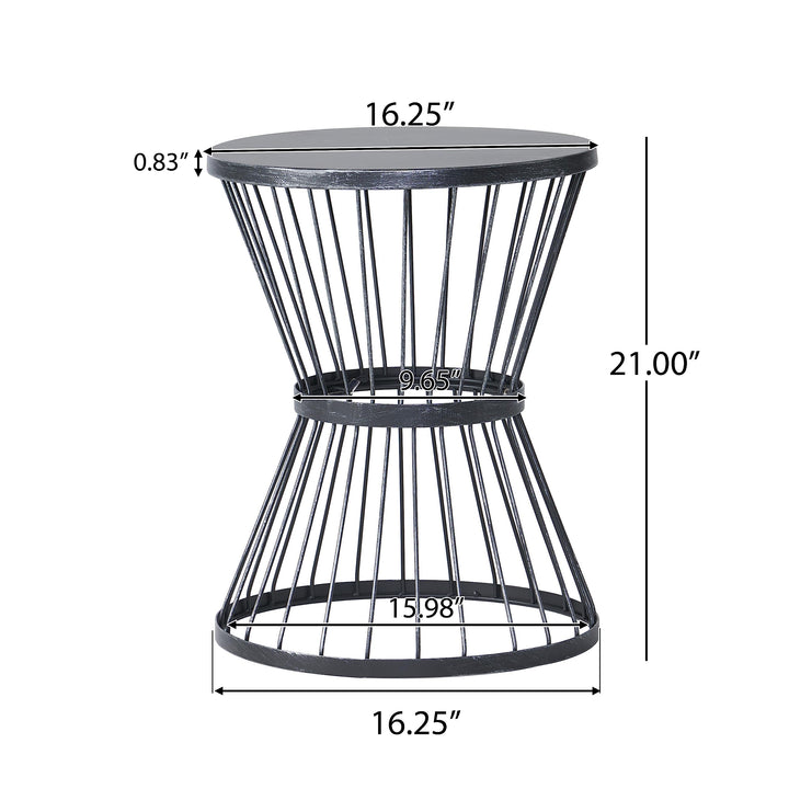 Christopher Knight Home Lassen Outdoor 16" Iron Side Table Matte