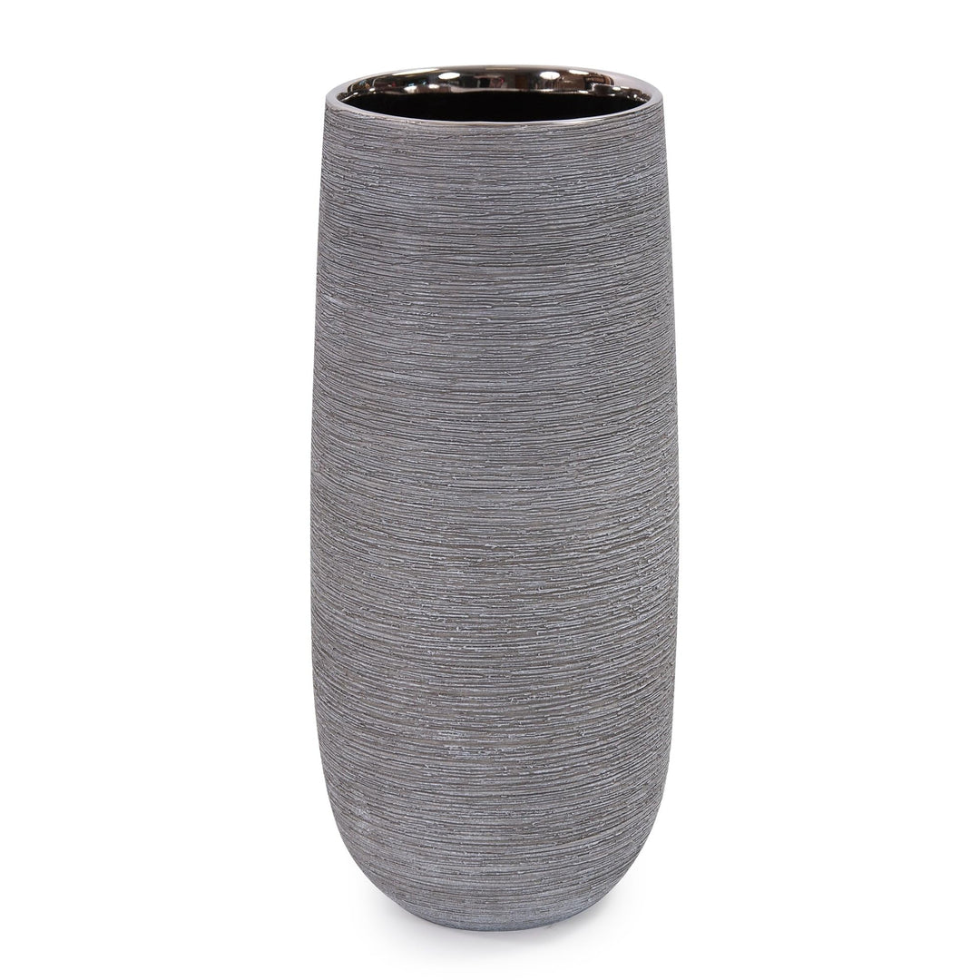 Ceramic Vase Grey Modern Contemporary