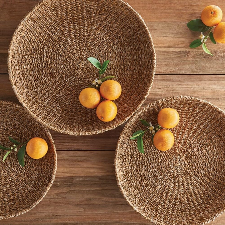 Seagrass Round Trays Set of 3