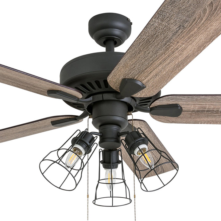 Prominence Home Inland Seas 52 Inch Industrial Style LED Ceiling Fan with