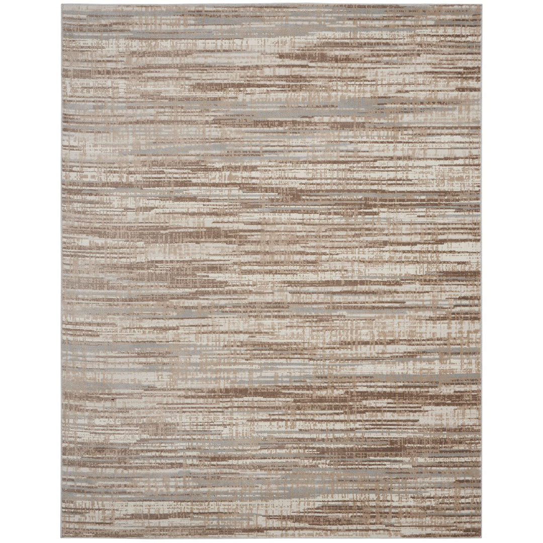 Nourison Elation Abstract Ivory Grey 9' x 12' Area -Rug Easy -Cleaning Non 9' x 12' - Ivory/Grey