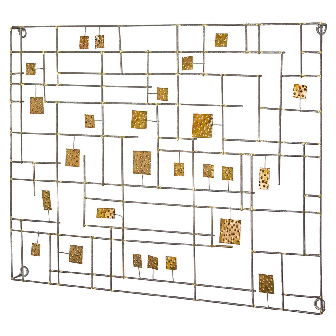 Abstract Metal Wall Decor (28" X 21") Gold