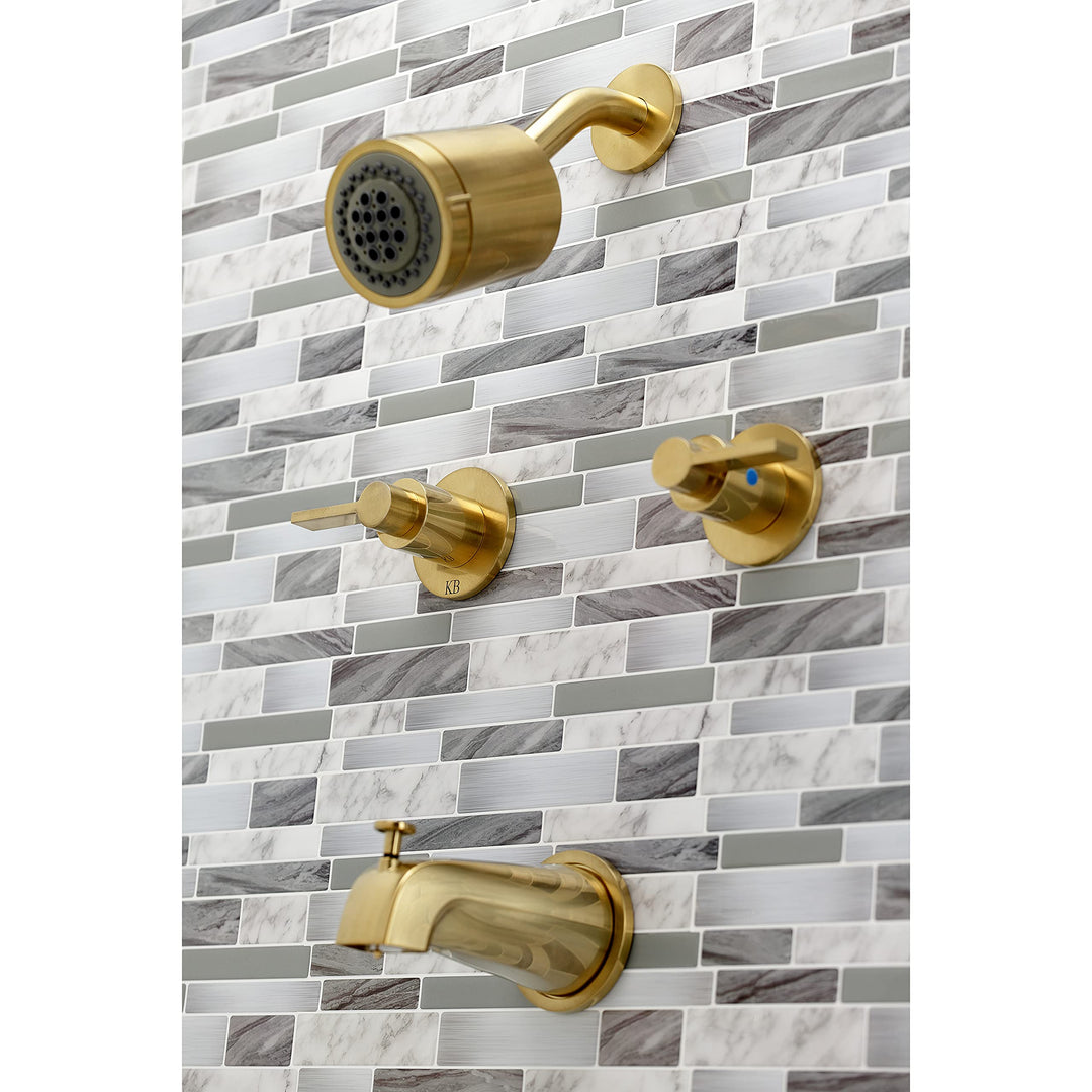 Kingston Brass NuvoFusion Two-Handle Tub and Shower Faucet