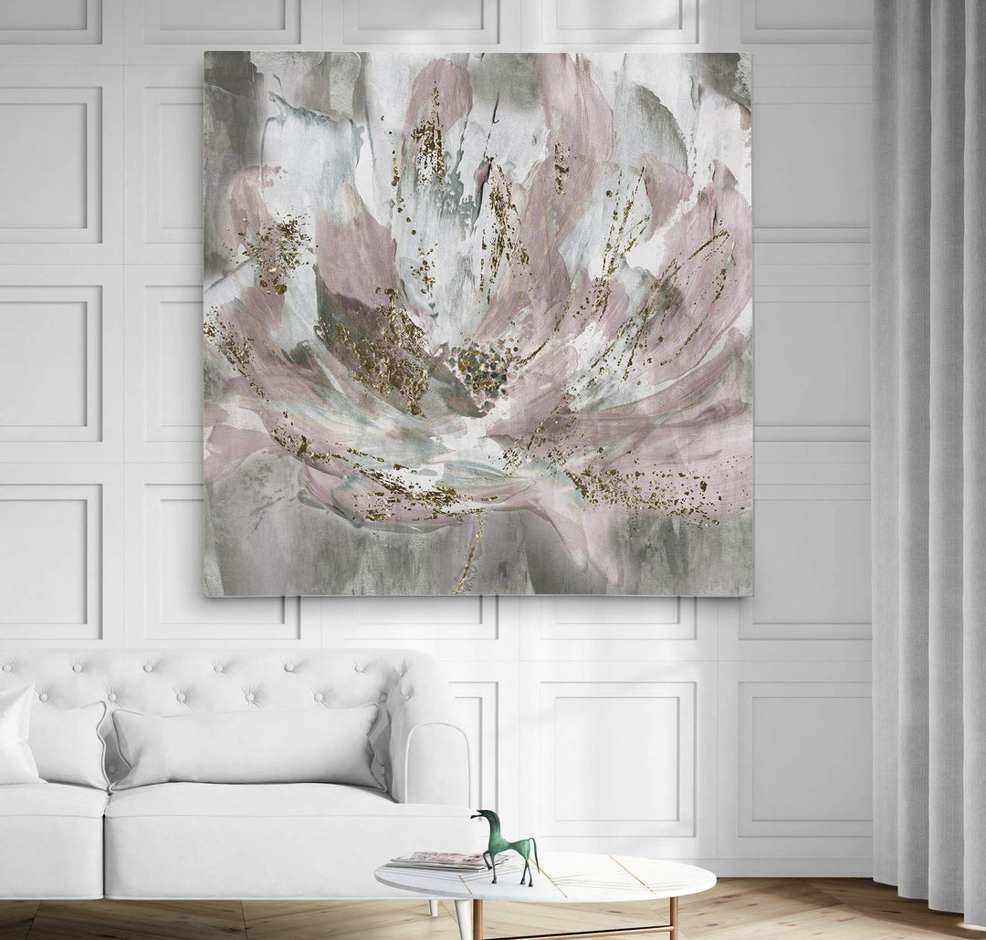 Wexford Home Home Blush Flower Power Gallery Wrapped Canvas Wall Art 40x40