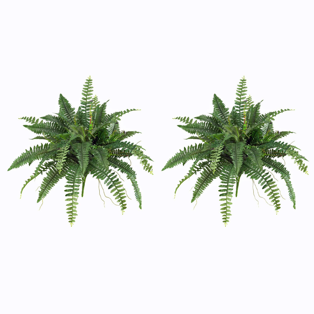 Nearly Natural 40IN al Boston Fern Large Hanging Plant Set of 2