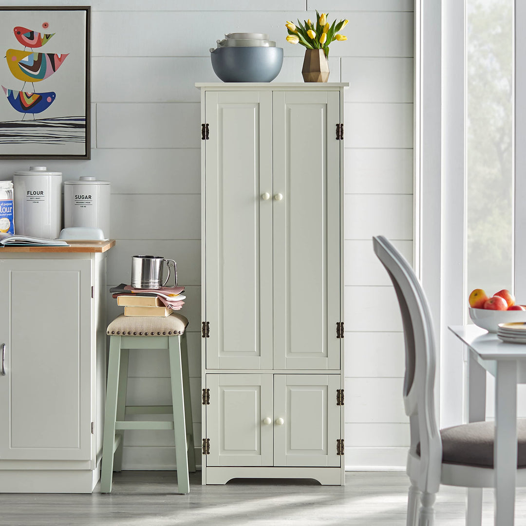 Simple Living Aston Modern Farmhouse Extra-Tall Cabinet Antique