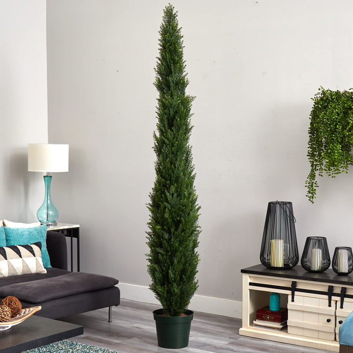 Nearly Natural Cedar Pine Artificial Tree 8ft Green