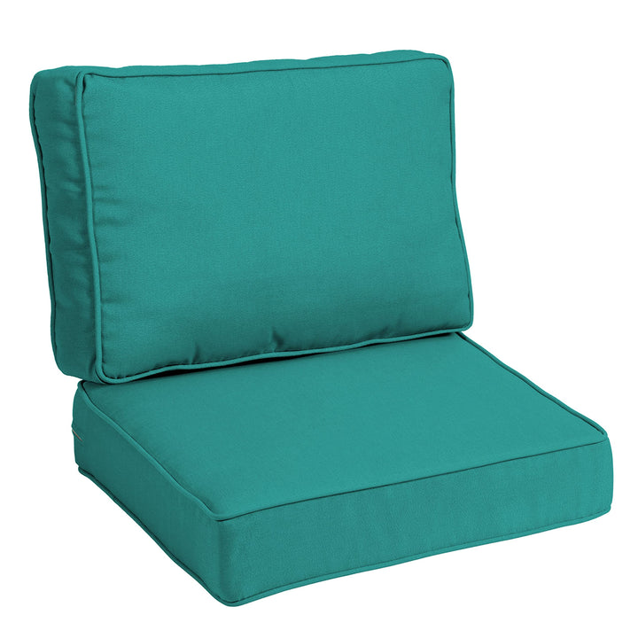 Arden Selections Modern Acrylic Outdoor Deep Seating Cushion Set 24 x 24 Surf Surf Teal