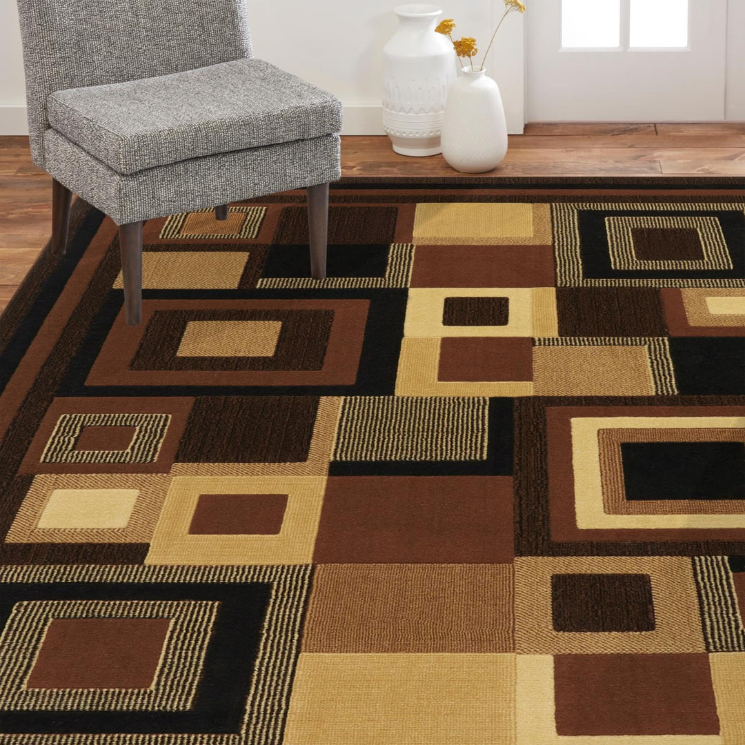 Home Dynamix Catalina Virginia Abstract Runner Rug Geometric Black/Brown