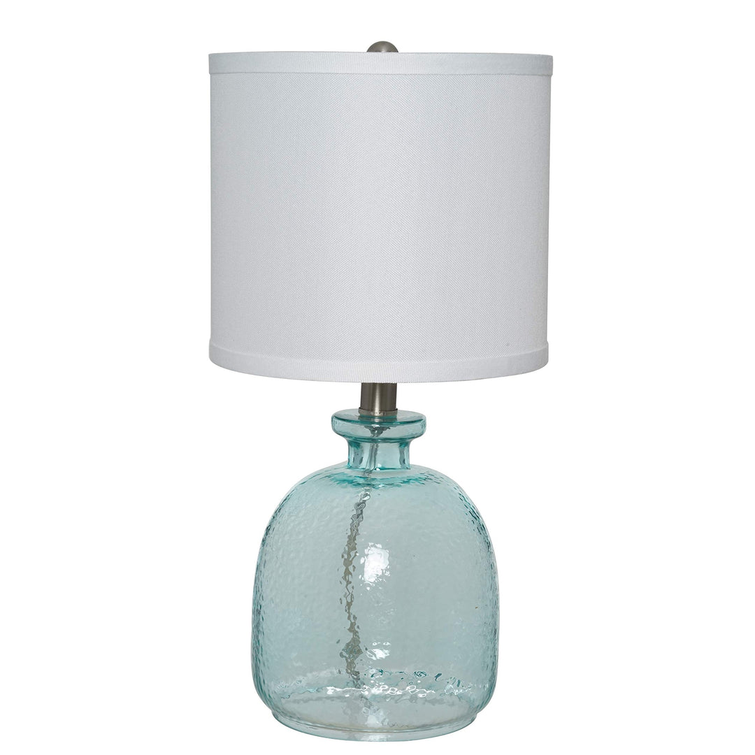 Cedar Ocean Blue Glass Table Lamp