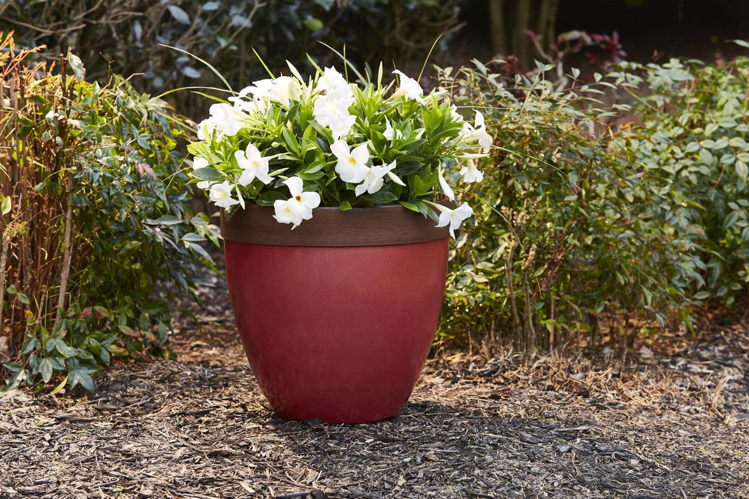 Southern Patio Hornsby Resin Outdoor Planter with Drainage Hole and Plug