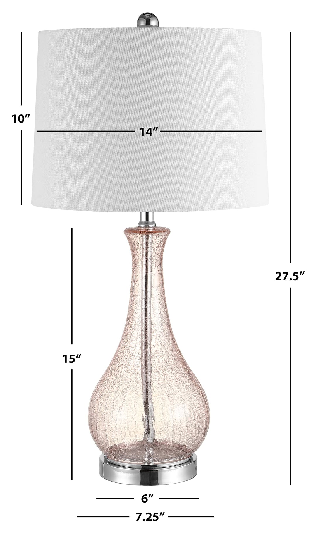 Safavieh Lighting Collection Finnley Clear/ 28-inch Bedroom Living Room