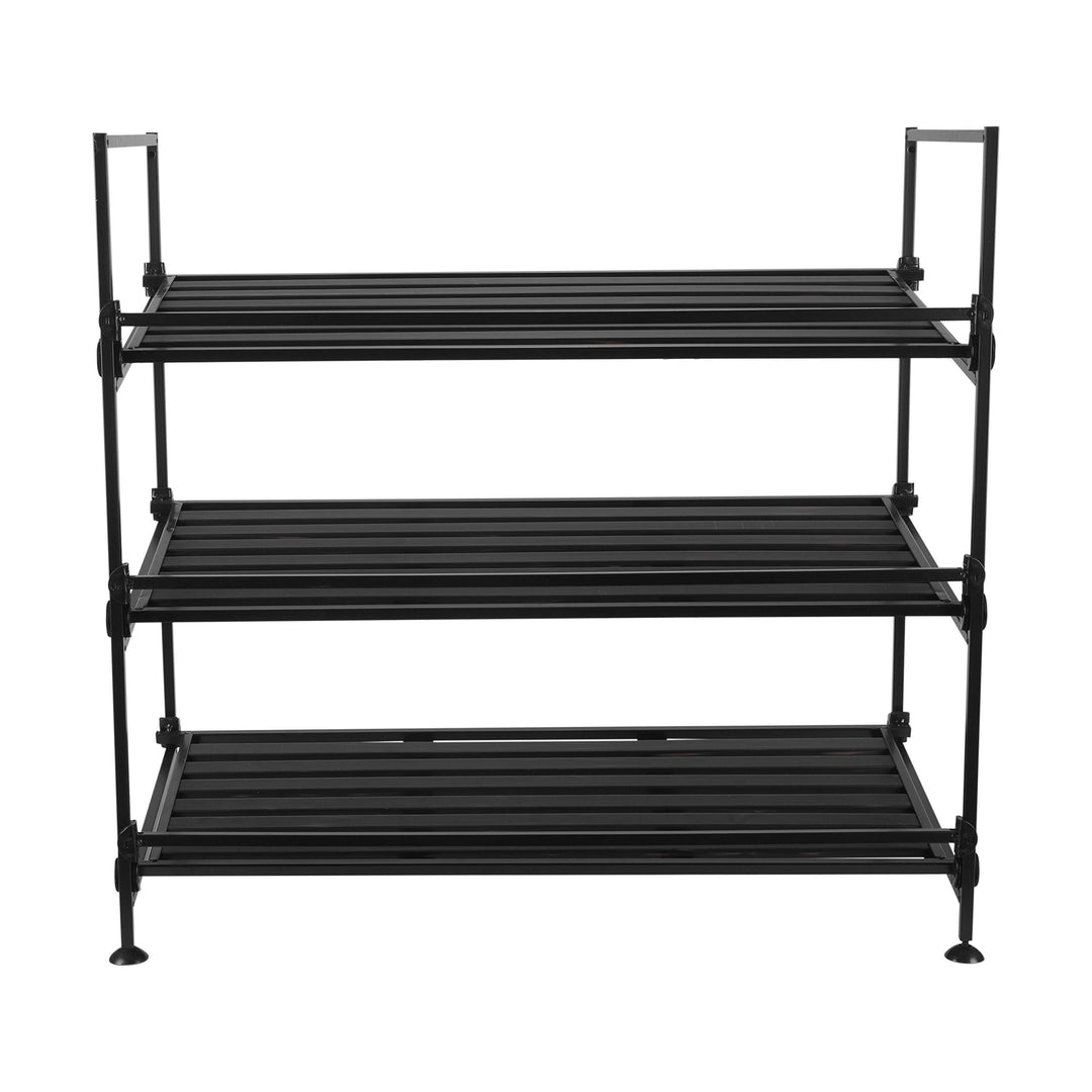 Organize It All 3 Tier Shoe Rack|Dimensions: 12.36" D x 26.26" W x 25.2"