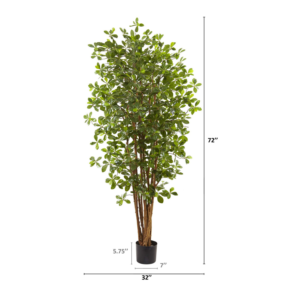 Nearly Natural 6ft. Black Olive Silk Tree