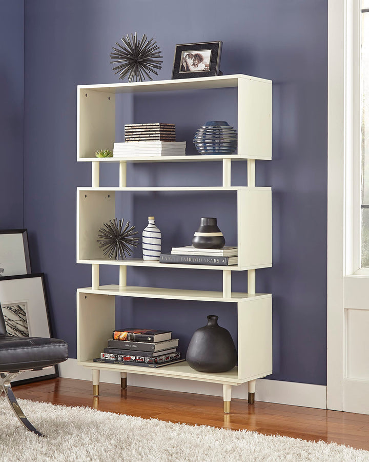 Target Marketing Systems Margo 3 Tier Bookshelf for Home Office Study Room Antique