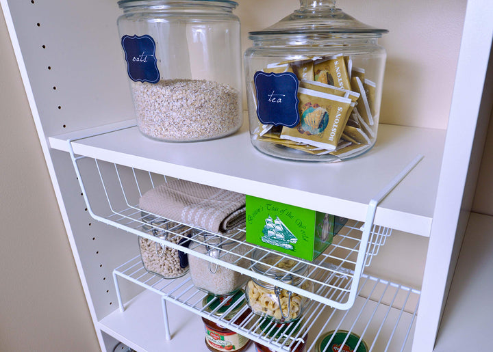 Organized Living Large Under-Shelf Basket - White