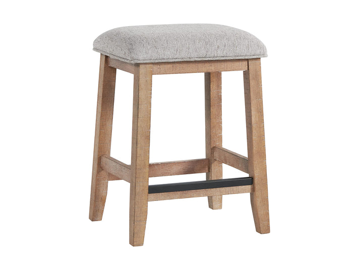 Intercon Highland Backless Bar Stool with Cushion Seat Set of 2 Sandwash