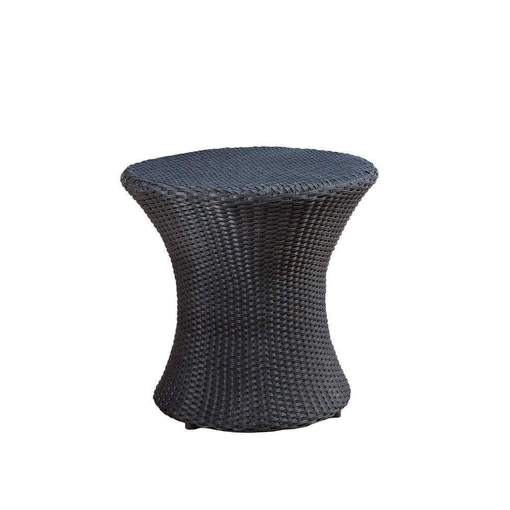 Christopher Knight Home Adriana Outdoor PE Wicker Accent Table Black