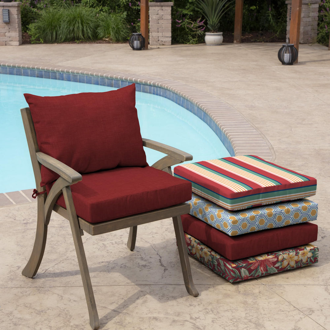 Arden Selections Outdoor Dining Chair Cushion 21 x 21 Rain-Proof Fade Leala