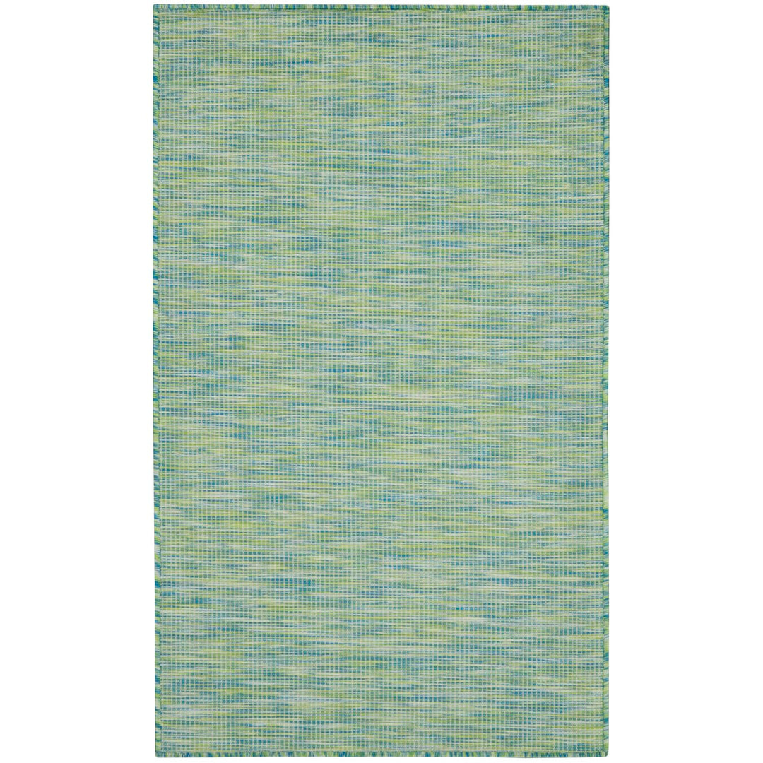 Nourison Positano Indoor/Outdoor Blue/Green 3' x 5' Area Rug Easy Cleaning Non 3' x 5' - Blue/Green