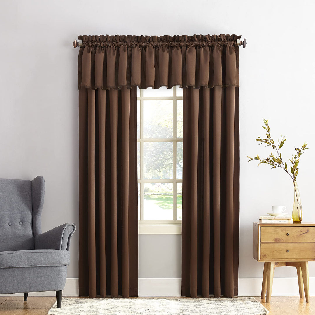 Porch & Den Inez Room Darkening Window Curtain Panel and Valance, Single Panel