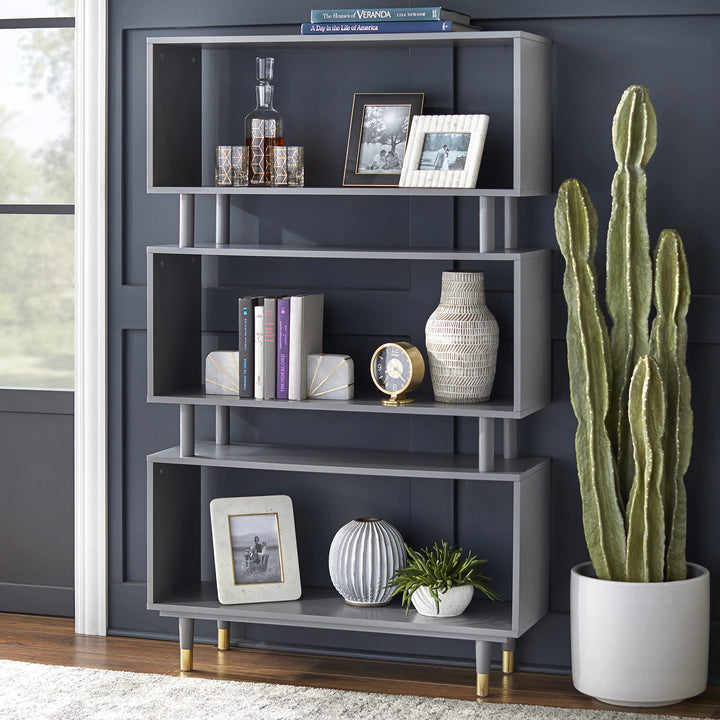 Target Marketing Systems Margo 3 Tier Bookshelf for Home Office Study Room Antique