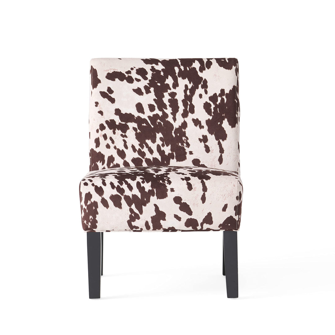 Christopher Knight Home Kassi Fabric Accent Chairs 2-Pcs Set Milk Cow