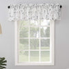 No. 918 Delia Embroidered Floral Sheer Rod Pocket Curtain Valance 50" x 17" 50 x 17 - White