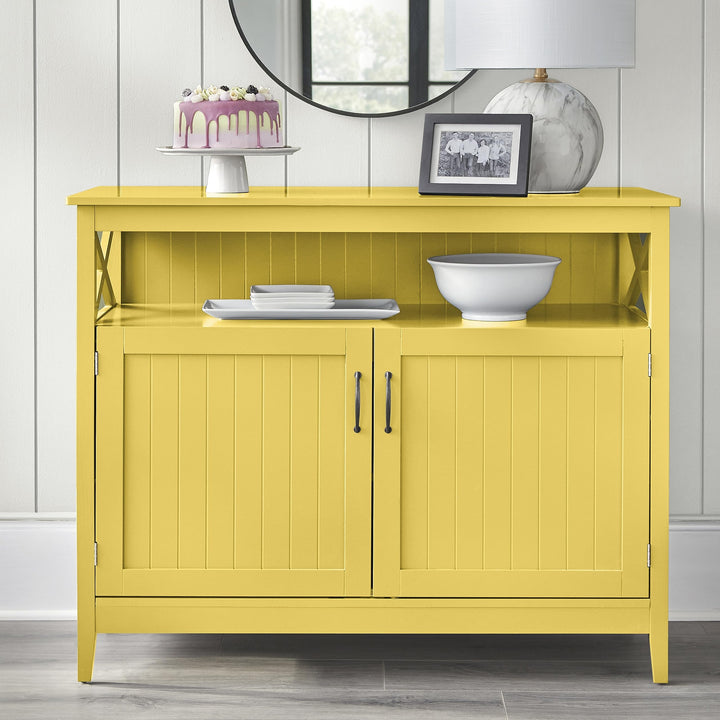 Simple Living Southport 2-Door Buffet/Sideboard Yellow Painted