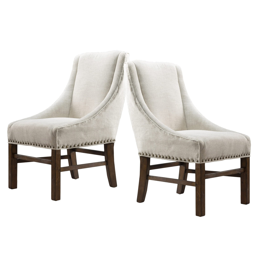 Christopher Knight Home James Fabric Dining Chairs 2-Pcs Set Natural