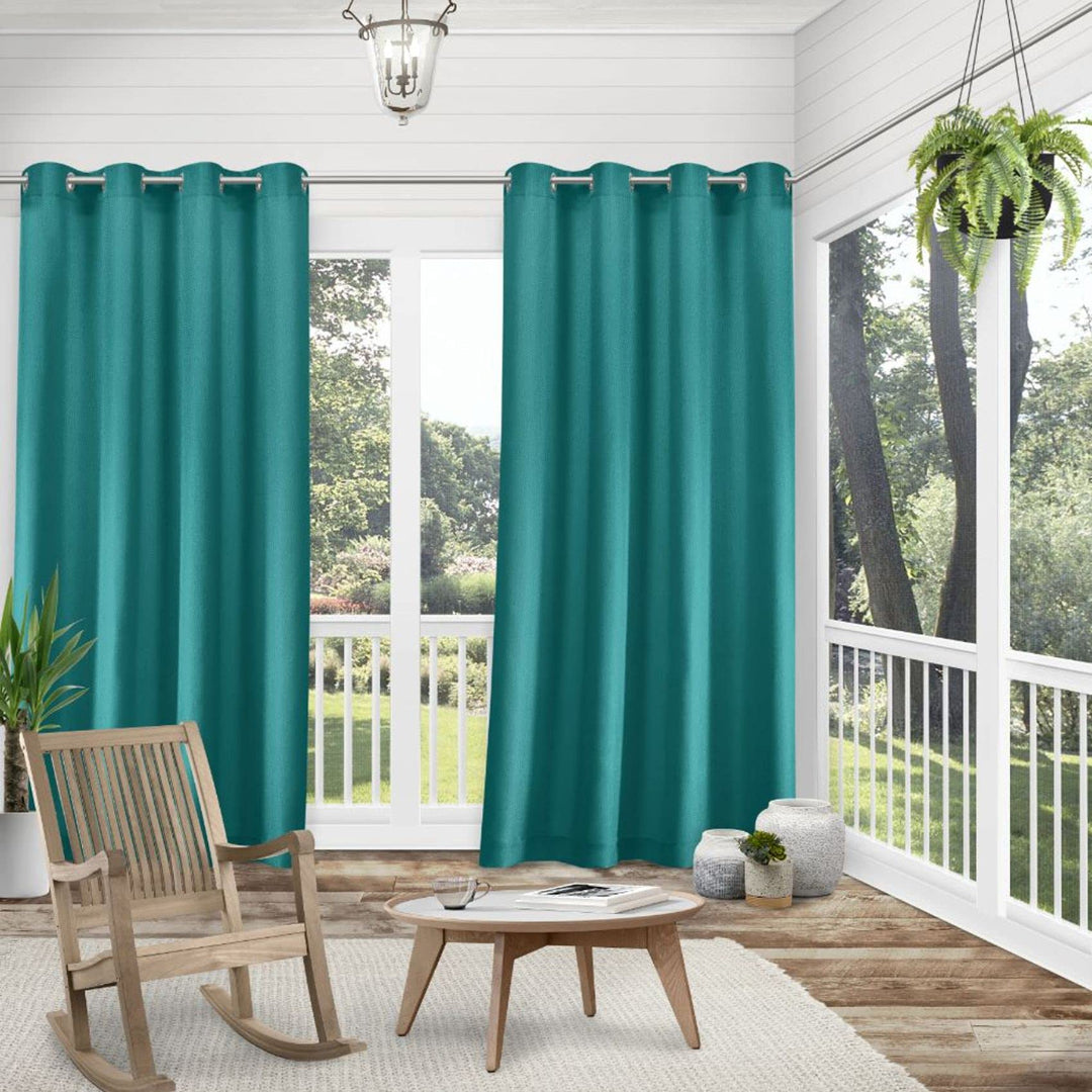 ATI Home Biscayne Indoor/Outdoor Grommet Top Curtain Panel Pair