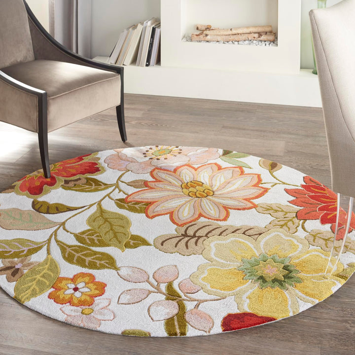 Nourison Fantasy Area-Rug Modern Floral Bed Room Living Room