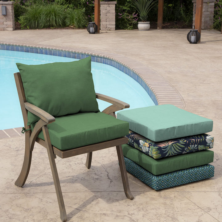 Arden Selections Outdoor Dining Chair Cushion 21 x 21 Rain-Proof Fade Leala