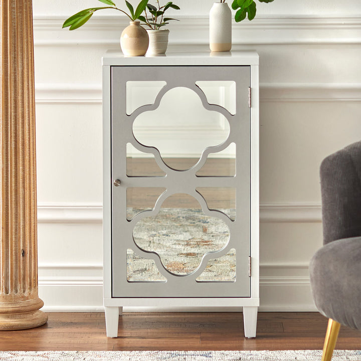 Lifestorey Broadway Mirrored Side Cabinet White