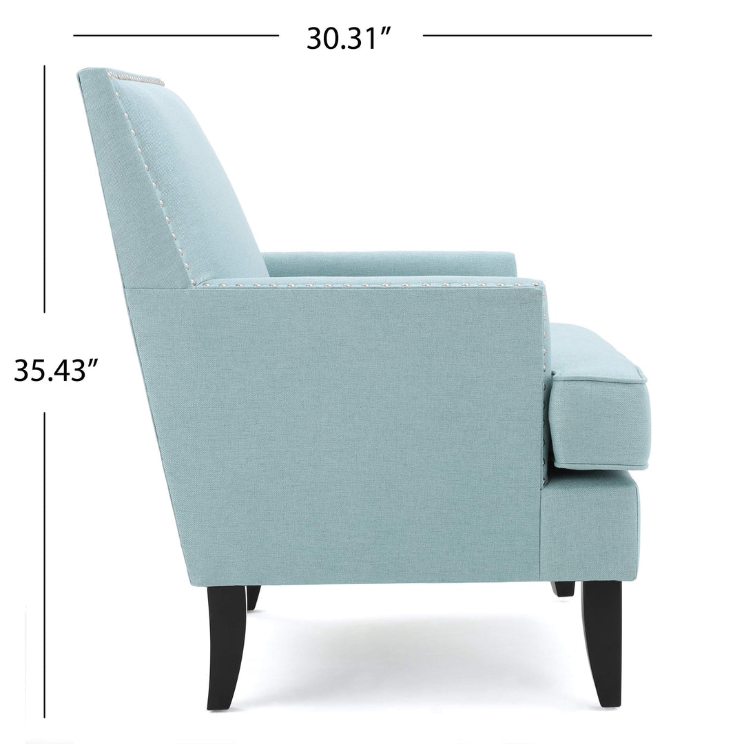 Christopher Knight Home Tilla Fabric Club Chair Light Blue 29.13D x 30.31W x .